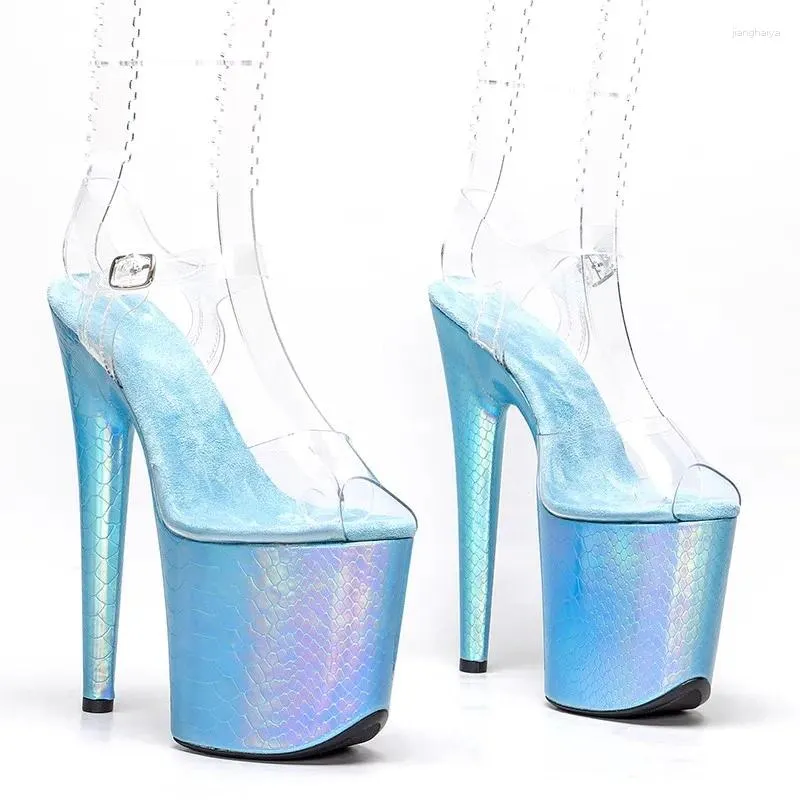 Dance Shoes Fashion 20CM/8inches PVC Upper Plating Platform Sexy High Heels Sandals Pole 219