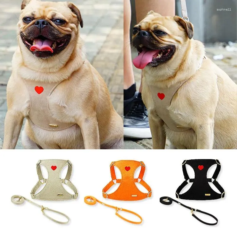 Dog Collars Multiple Uses Harness And Leash Set No Pull Kitten Puppy Chest Strap Adjustable Cat Vest Walking Lead Rope For Small Pets