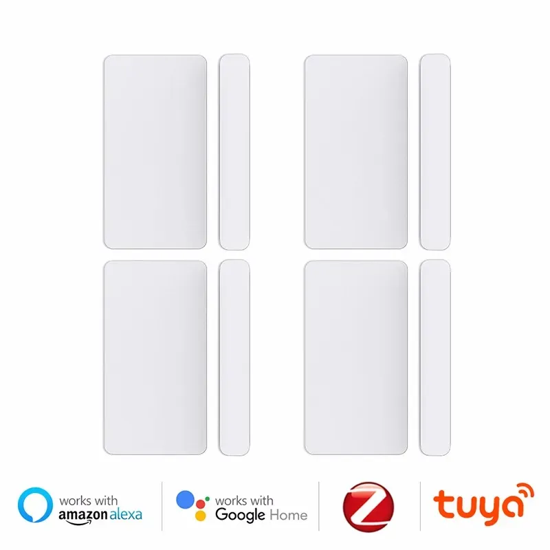 Detector Tuya Zigbee Sensor de porta inteligente Smart Door Smart Open / Fecht Detectores Smart Life App Sensor Window trabalha com Alexa Google Home