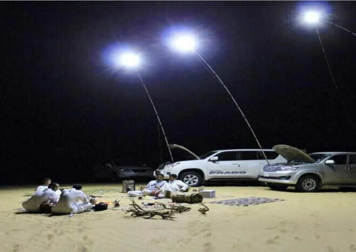 48W LED telescópica LED Haste de camping Iluminação de acampamento