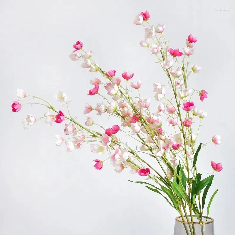 Decorative Flowers Artificial Silk Flower Fake Bell Orchid For Wedding Valentines DIY Arrangement Home El Decoration Accessories