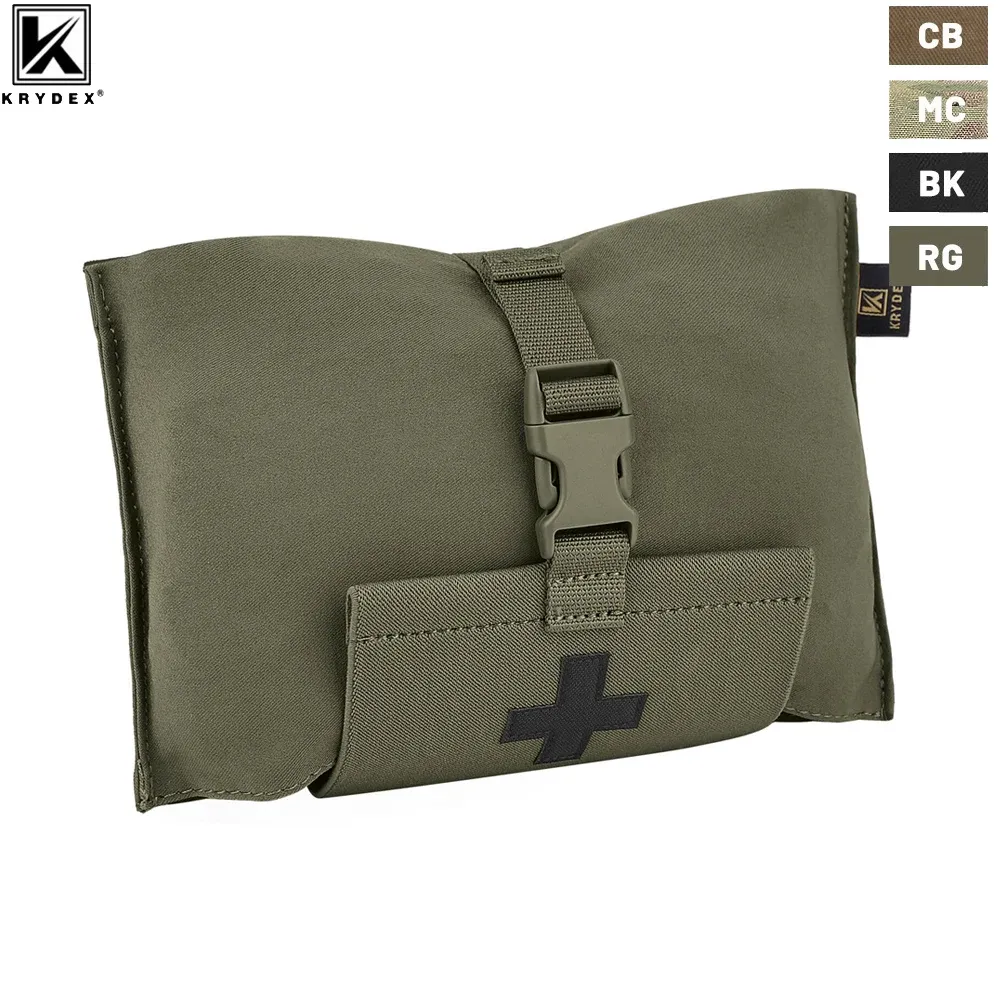 Survival KRYDEX Tactical Stretch Blow Out Medical Pouch Rip Away EMT Pouch MOLLE & Belt IFAK Pouch 5.5"*9" LBT9022 Storage Bag Gear