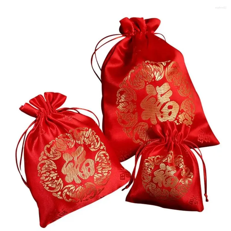 Opakowanie prezentów 1PCS Chińskie jedwabne torba na Lucky Torby Biżuteria sznurka Brocade CNY Candy