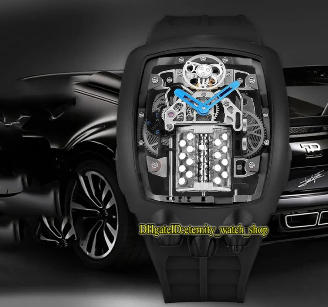 Eternity Sport Watches Последние продукты Супер бег 16 цилиндров двигателя Epic X Chrono Calv16 Автоматические мужские часы Pvd Black 6758103