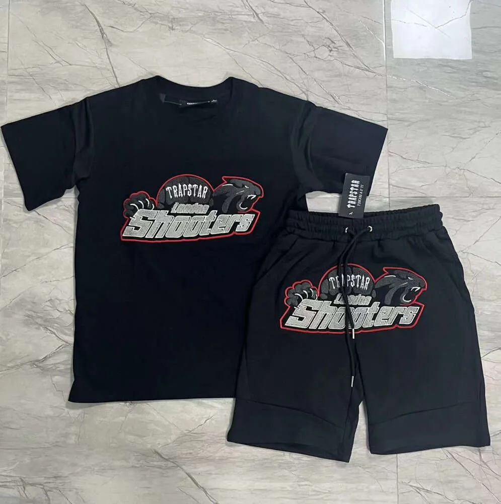 Heren t -shirts trapstar t -shirt tijger tracksuit brief geborduurd korte mouwen uk boor Londen shirts en shorts set centrale cee dezelfde stijl sportkleding 1125es