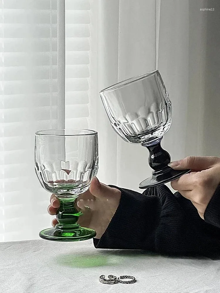 Verres à vin Vintage avec perle léger luxur