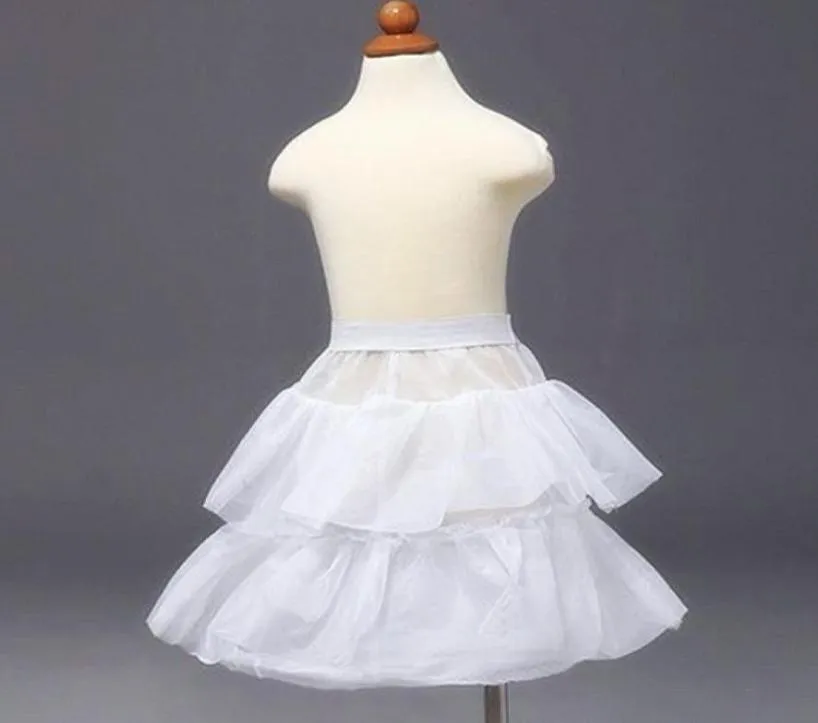 Girls039 petticoa kinderen petticoats bruid bruid bruidsmeisje accessoires crinoline wit 1hoop 2layer bloemenmeisje jurk kid8087643