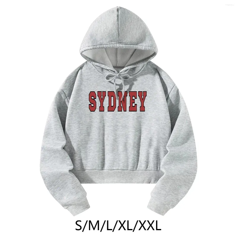 Women's Hoodies Womens Cropped Hoodie Simple Trendy With Hood Casual Clothes Pullover Crop For Workout Travel Street Daily Office