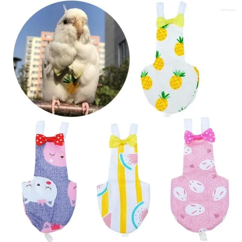 Other Bird Supplies Diaper Parrot Washable Nappies For Parakeet Cockatiel Macaw Budgie Canary Flight 2 Pcs Soft Suits With Leash Hole