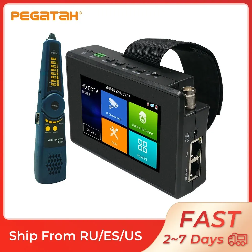 Pegatah 4K AHD/CVI/TVI Analog Touchscreme CCTV Tester CCTV -Monitor für Kamera IP -Kamera -Tester IPC Tester POE TESTERS Camera anzeigen