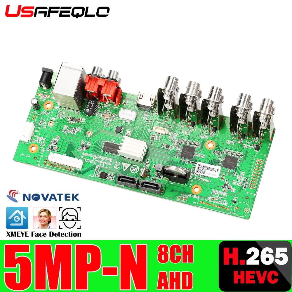 Intercom usafeqlo 8ch ahd 5mpn nova dvr main pcb analog ip ahd tvi cvi xvi 1 in 1 dvr ondersteuning 8 kanaal ahd 5mpn/4ch 5mpn afspelen