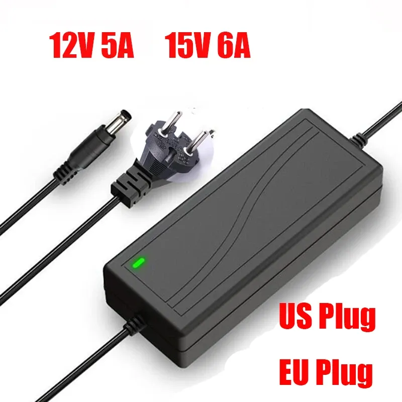 Adaptörler AC 100V240V - DC 12V 15V 4A 5A 6A Anahtar Güç Kaynağı Adaptörü IMAX B6 Elektrik Araç Dizüstü Bilgisayar LED Hoparlör için 15V Şarj Cihazı