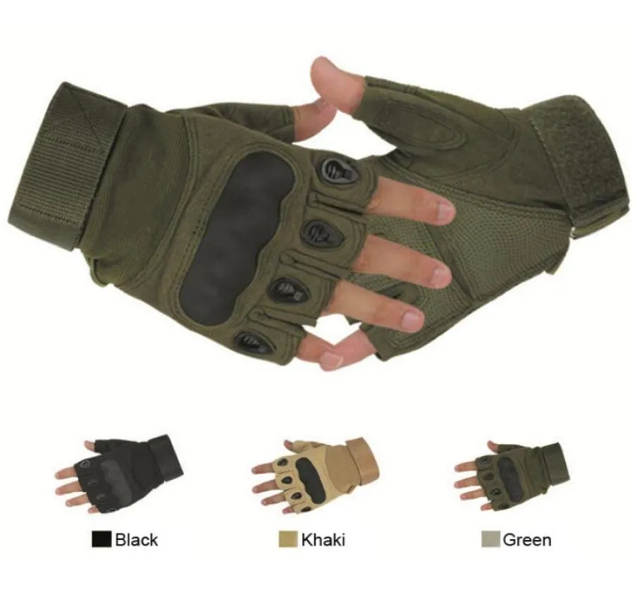 Safety Outdoor Sports Fashion Motorcykelhandskar unisex Guantes Half Finger Green Black Quality Breatble Glove 4664347