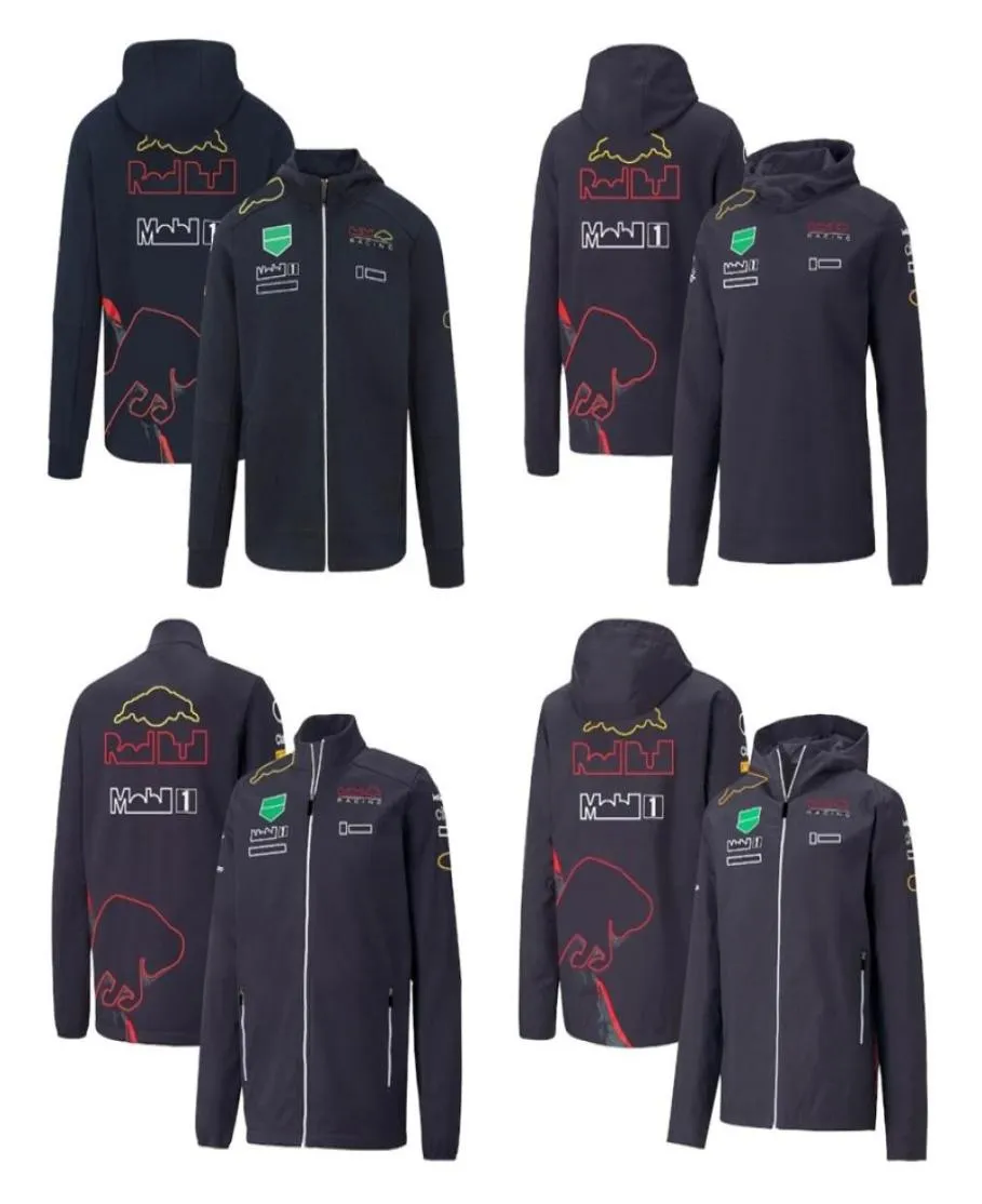 2022 New Hoodie 1 Team Zip Up Jacket Racing Car Fans lässig übergroß