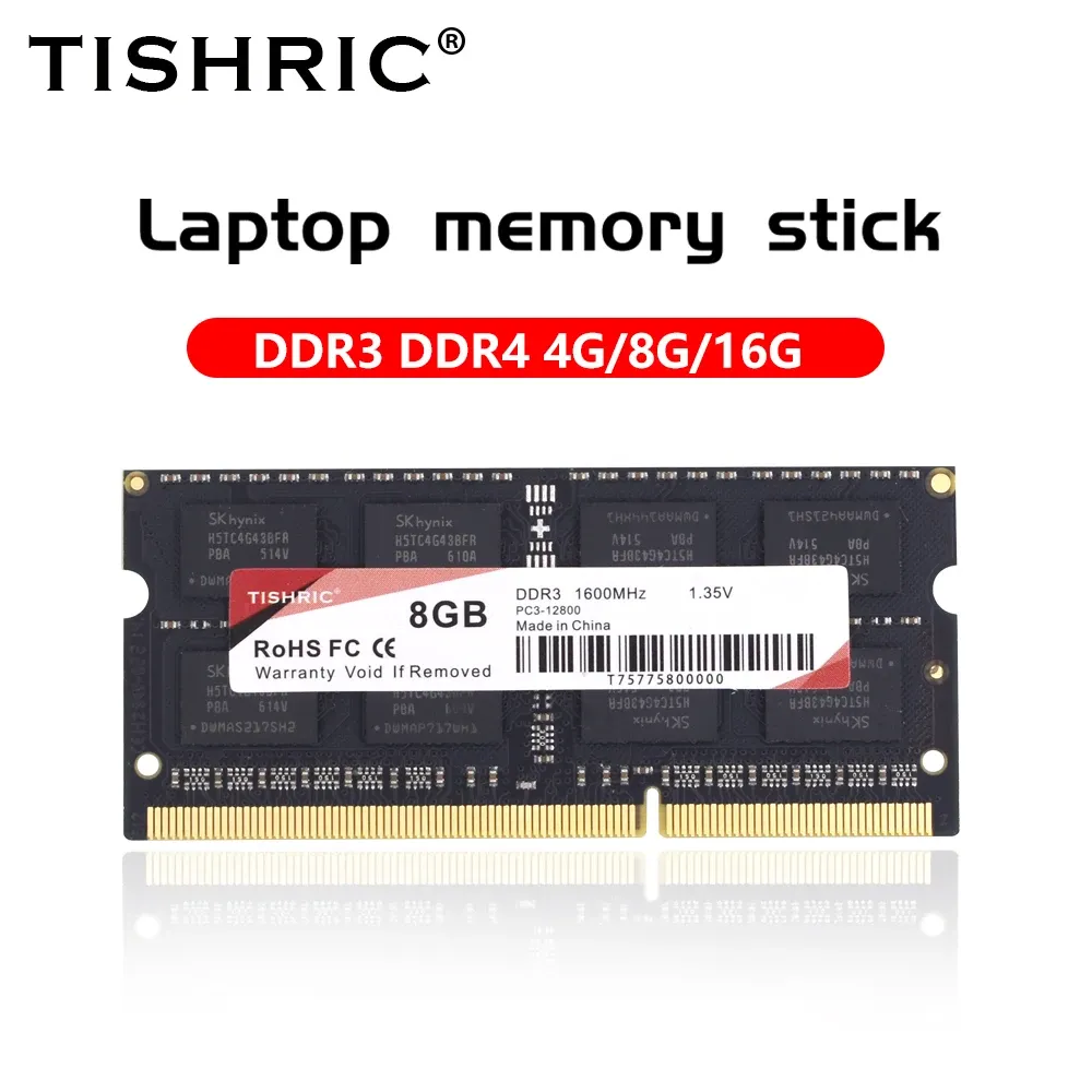RAMS Tishric Ram Memory DDR4 DDR3 4G/8G/16G 1600MHz 2400 MHz 2666MHz 3200MHz Laptop Ram geheugen Notebook geheugenmodule DDR3 DDR4