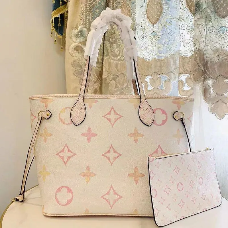 Genuine Leather Tote Crossbody Bag FASHION Crafty Crossbody Ladies Handbags Side Flowers With Original Dust Bag Gradient Colour Shopping Bag