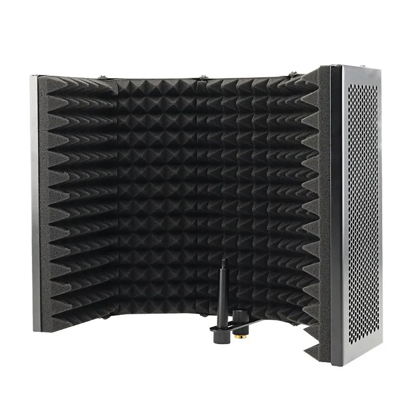 Tillbehör Full5 Panel Foldbar Studio Microphone Isolation Shield Recording Sound Absorber Foam Panel