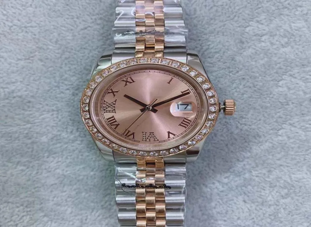 36 mm U1 Wysoka jakość Automatyczna Kobiety Watch Red Face Sapphire Crystal 316 Zegarek ze stali nierdzewnej 6739026
