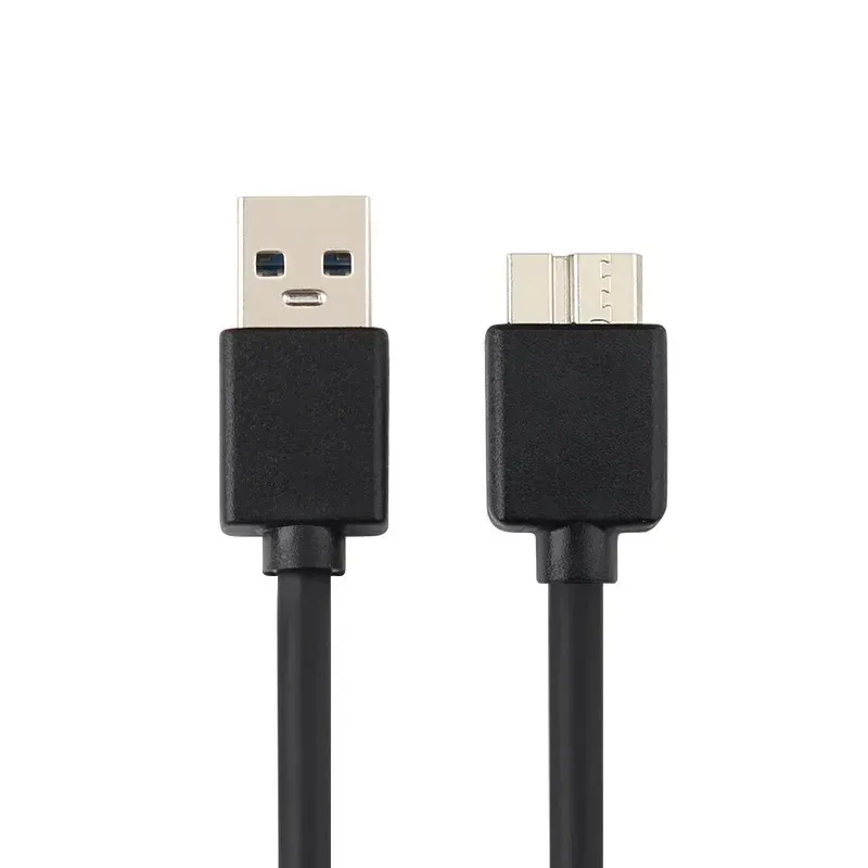 2024 20 cm Hochgeschwindigkeits USB3.0 Adapterkabel Schwarz USB 3.0 Rechtswinkel Typ A -Männer zum Mikro -B -männlichen Stecker für das Berechnen für USB -Adapterkabel