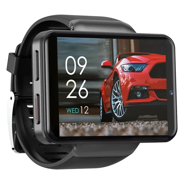 Смотрите 2022 Lemfo DM101 Smart Watch Men 4G Android Dual Camera 2080mah аккумулятор Wi -Fi GPS Big Screen Smart Wwatch Google для Android iOS