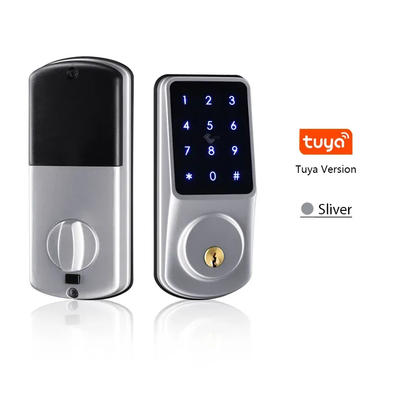 Контроль Tuya SmartLife Home Wi -Fi без ключа безопасного клавиатуры пульт дистанционного управления Deadbolt Электронный цифровой интеллектуальный замок дверей Smart RFID