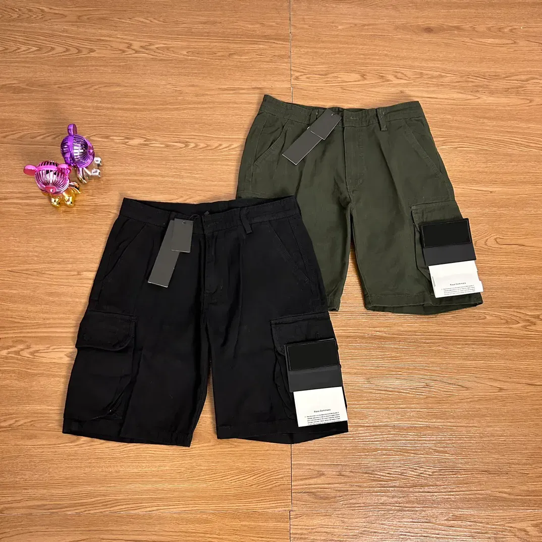 Designer Clothes Short Pant Brand Stone New Summer Pants Men Bottoms Classic Small Label Design Cotton Cargo Pocket High Street Mens Shorts Pants