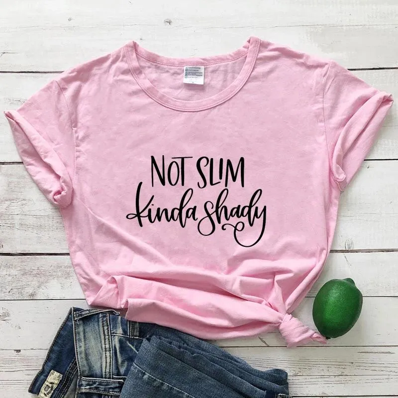 Dames t-shirts niet slank soort schaduwrijk katoen t-shirt grappige vrouwen gym workout t-shirt sarcastische mom life cadeau tops tees drop