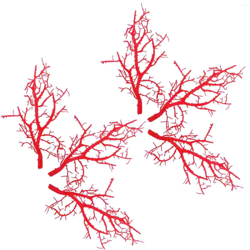 Fleurs décoratives 6 PCS Branches Twigs simulées pour les plantes de simulation de maison Vase remplissage DÉCOR DE PLASTIQUE ARTIFICIAL