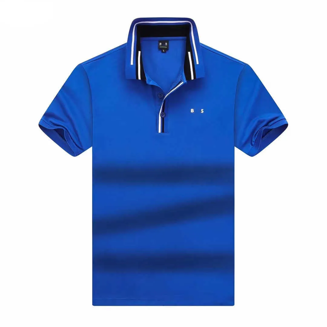 Designer Polo Shirt Mens Polos Tshirt Boss Fashion Brand Business Casual Business Golf T-shirt Pure Cotton Breable Short Short Shirts 2024 Summer Top Qfkx