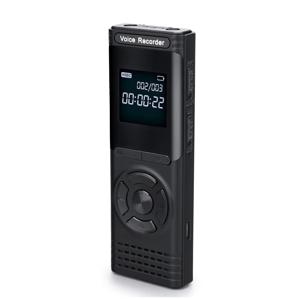 Gravador Profissional Digital Voice Recorder 8G 32G portátil ditafone de voz ativada Redução de ruído Som gravação de áudio mp3 player