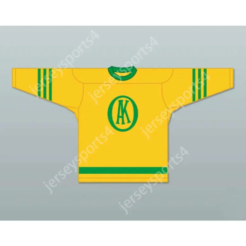 Gdsir Custom Yellow Gordie Howe 9 Omaha Ak-Sar-Ben Knights Hockey Jersey Новый топ ED S-M-L-XL-XXL-3XL-4XL-5XL-6XL