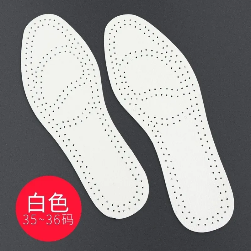 2024 Genuine Cowhide Insoles Top Layer Leather Insoles for Sneaker Business Shoes Inner Sole Women Men Thin Soft Shoe Inserts for Genuine