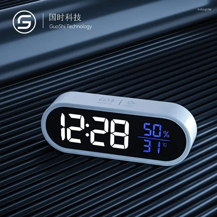 Wall Clocks Simple Digital Small Alarm Clock Student Home Intelligent LED Electronic Creative Bedside Luminous