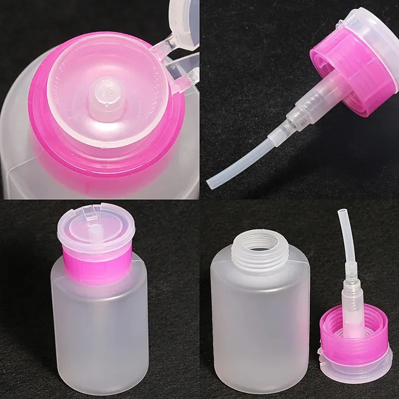 2024 Refipillable Cosmetic Bottle Pompe Pompe Pompe Dispensher Rencontre Nettoyant Nettoyer Nettoyer Manucure Makeup Makeup Tool 60/150 ml pour le récipient de dissolvant de vernis à ongles