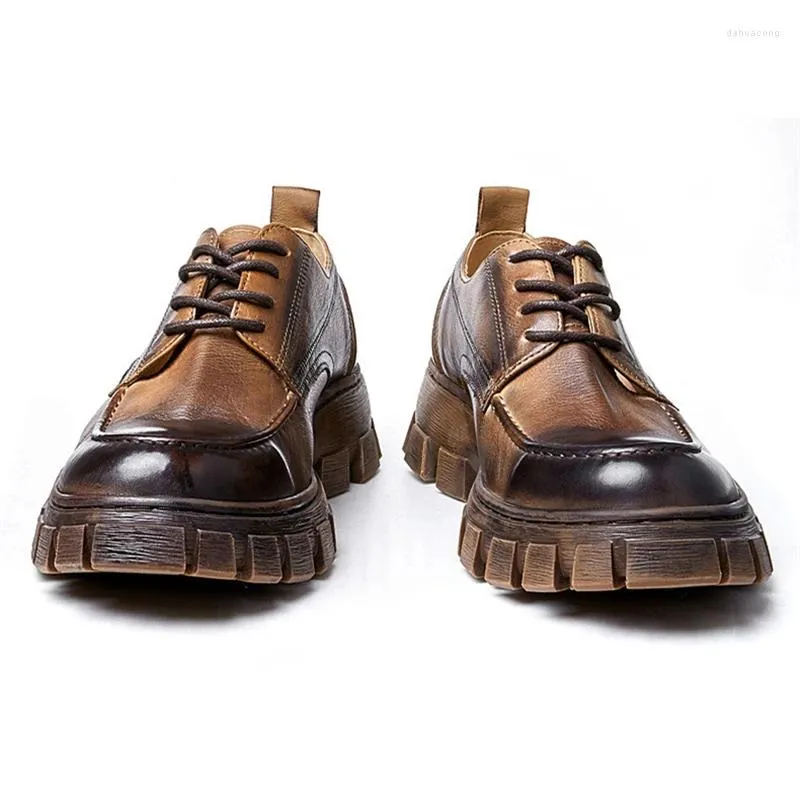 Scarpe casual maschere da uomo British British Cowhide Tooling funziona a basso contenuto di oxfords di oxford a basso contenuto di cimpelle