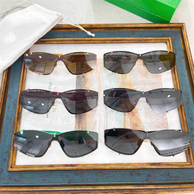 2024トップデザイナー10％オフ高級デザイナーNew Men's and Women's Sunglasses 20％Off Off Ins Wind Connected Lens Small Frame Cat's Eye Protection BV1165s