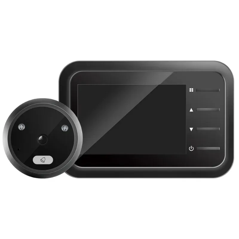 2024 2.4inch LCD Video Peephol Kapı Zili Kamerası Ir Night Video Video Göz Kapısı Zili Görsel Kapı Zili Akıllı Ev Açık Kamera2. Ir Night Vision kapı zili için