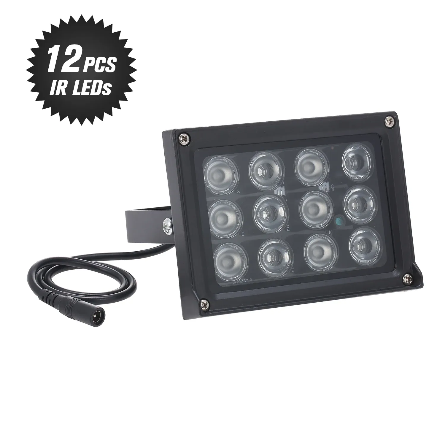 Acessórios 12 LED Illuminator Light CCTV 50m IR Infravermelho Night Vision Iluminação auxiliar à prova d'água ao ar livre para câmeras de vigilância de CCTV