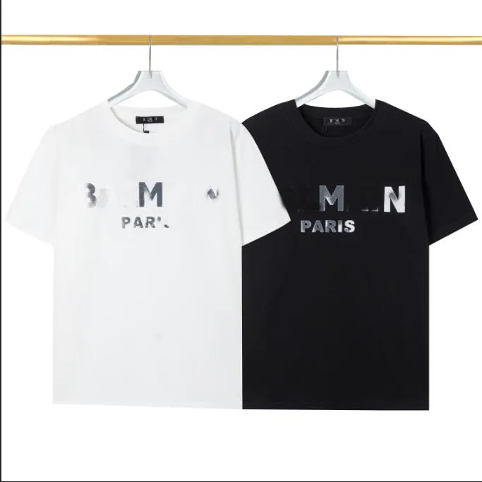 Mens T-shirt Paris designer luxury brand Balmaia letter printed LOGO high-end custom womens short sleeve fashion personality sports oversized mens short sleeve top