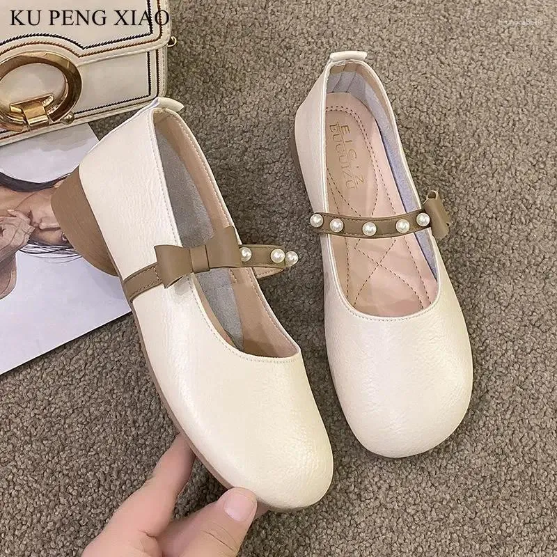 Casual Shoes Mary Jane Female Women Comfortabl Flat Slip-on Loafers Round Toe Footwear Soft Shallow Mouth Elegant