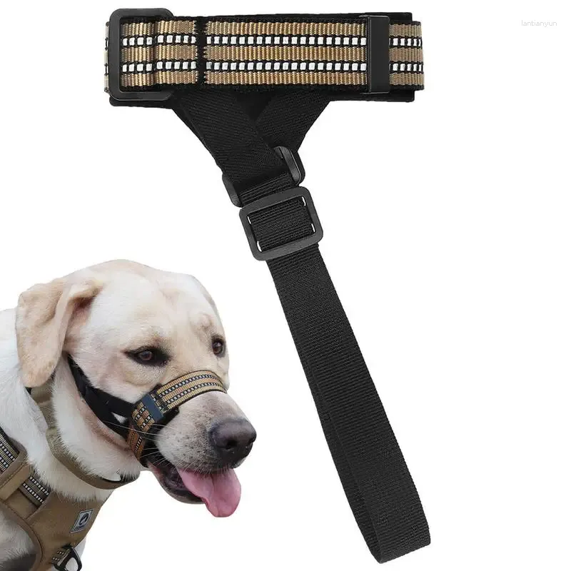 Dog Collars Dogs Muzzle Guard Prevent Barking Muzzles With Adjustable Strap Large Training Supplies For Home Outdoor Playing