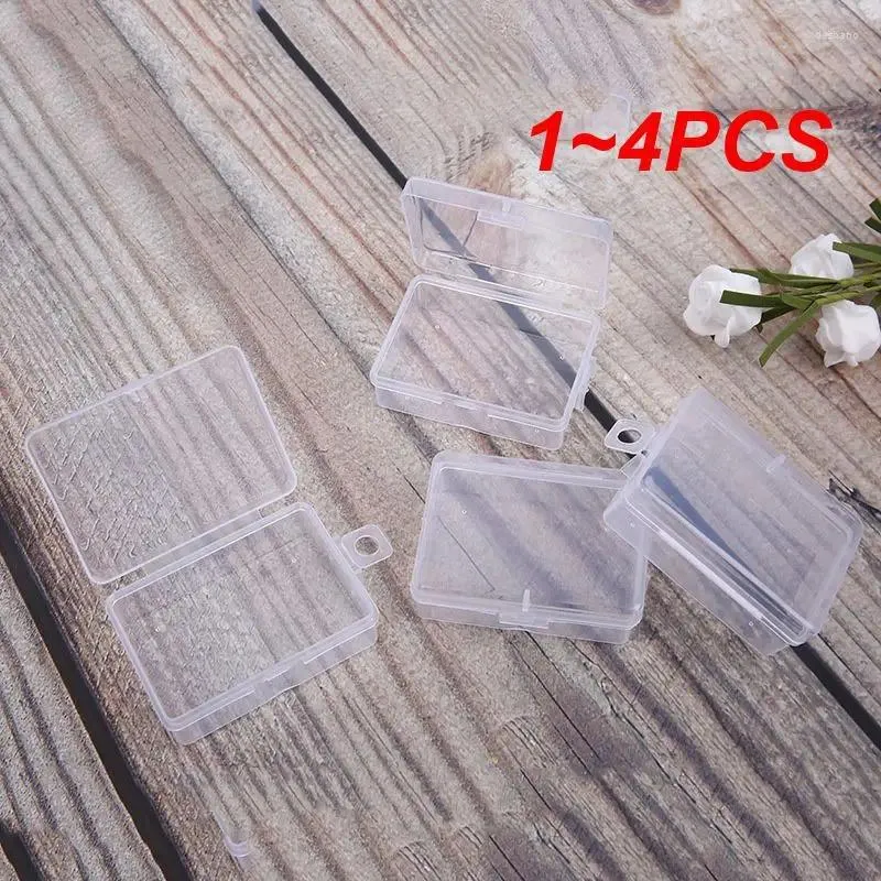 Garrafas de armazenamento 1-4pcs Caixa de contêineres de coleta pequena acessórios de alta qualidade Acessórios transparentes