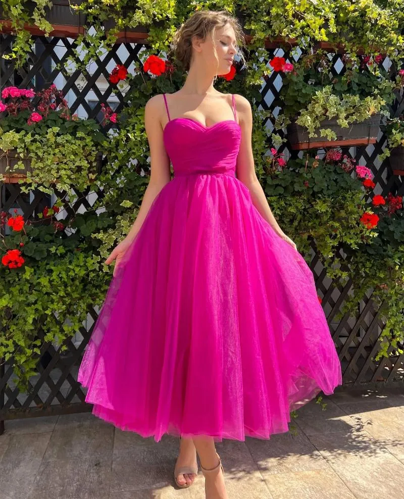 Abiti da festa koyoun sexy sweetheart coactail spaghetti cinghie da donna vestito da ballo principessa vestidos de gala