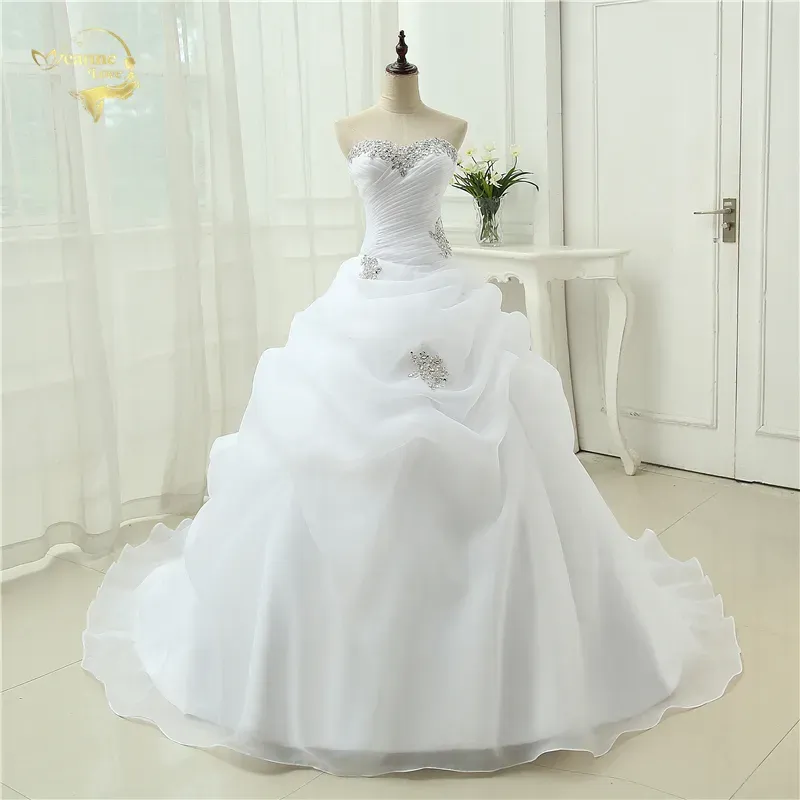 Dresses Hot Sale New Arrival Vestido De Noiva A Line Bridal Gown Beading White Ivory Wedding Dress Robe De Mariage Casamento