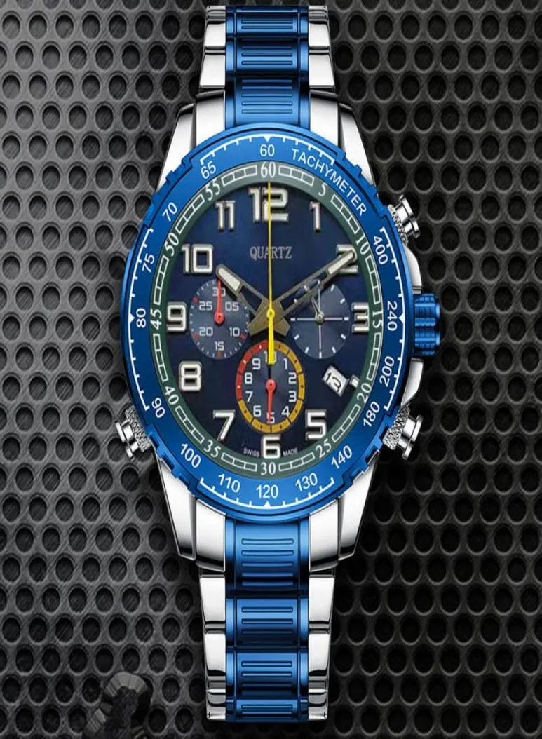 NOVO DESIGN Mens relógios cronógrafo Quartz Movimento Masculino Relógio de luxo de luxo Relógios de designer F1 para homens assistir Montre7381403