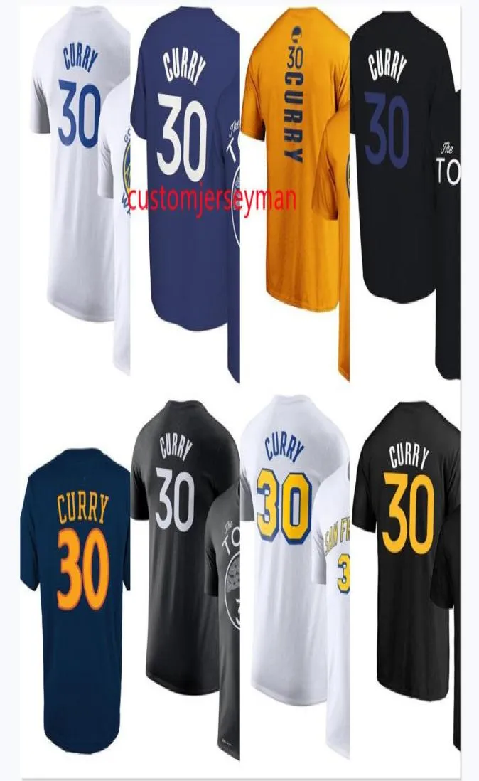 giocatore di basket Tee 30 Curry Tshirts Fans Topstees 11 Tompson Short Short Thirts White Blue Red Stampa di cotone Mens Size SX8400700