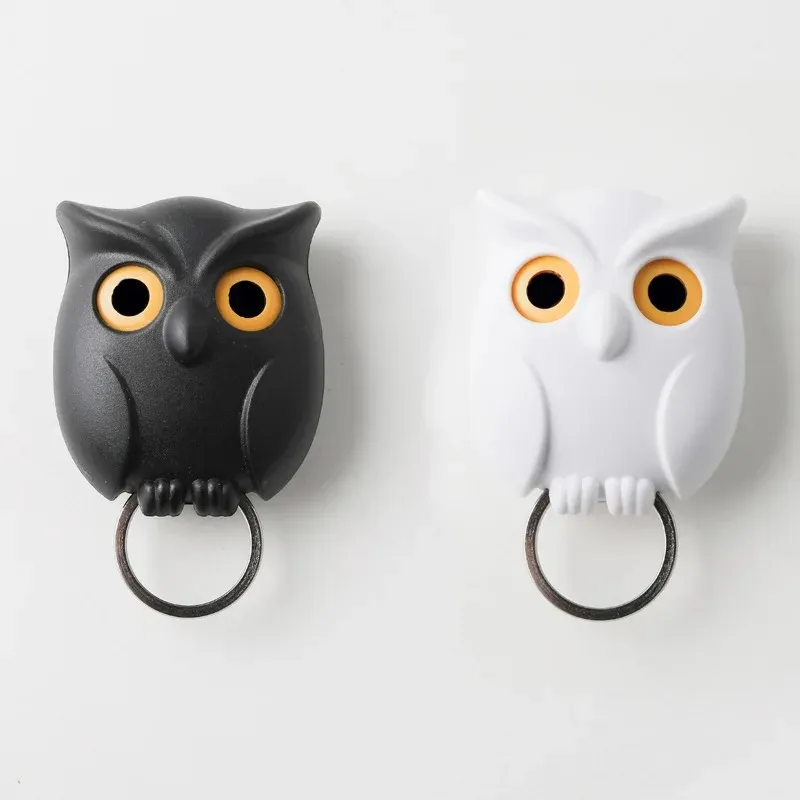 1PCS Night Owl czarny biały brązowy magnetyczny klucz magnesy na klawisz klawiskowy Zachowaj klęskę kluczyka do wieszaka