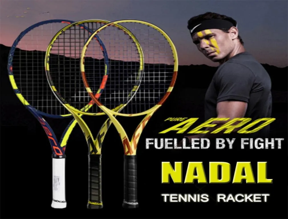 Racket de tennis Nadal Pure Aero débutant Professional Training French Open Lite Full Carbon Single avec sac2574157