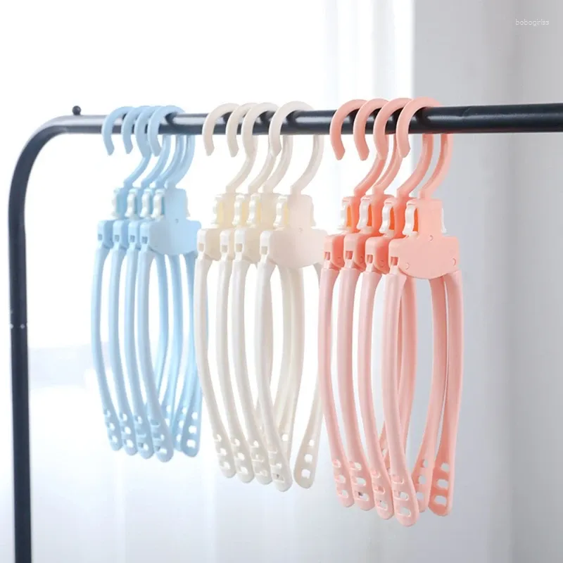 Hangers 10 Pcs Anti-skid Foldable Clothes Hanger Multi-Functional Plastic Travel