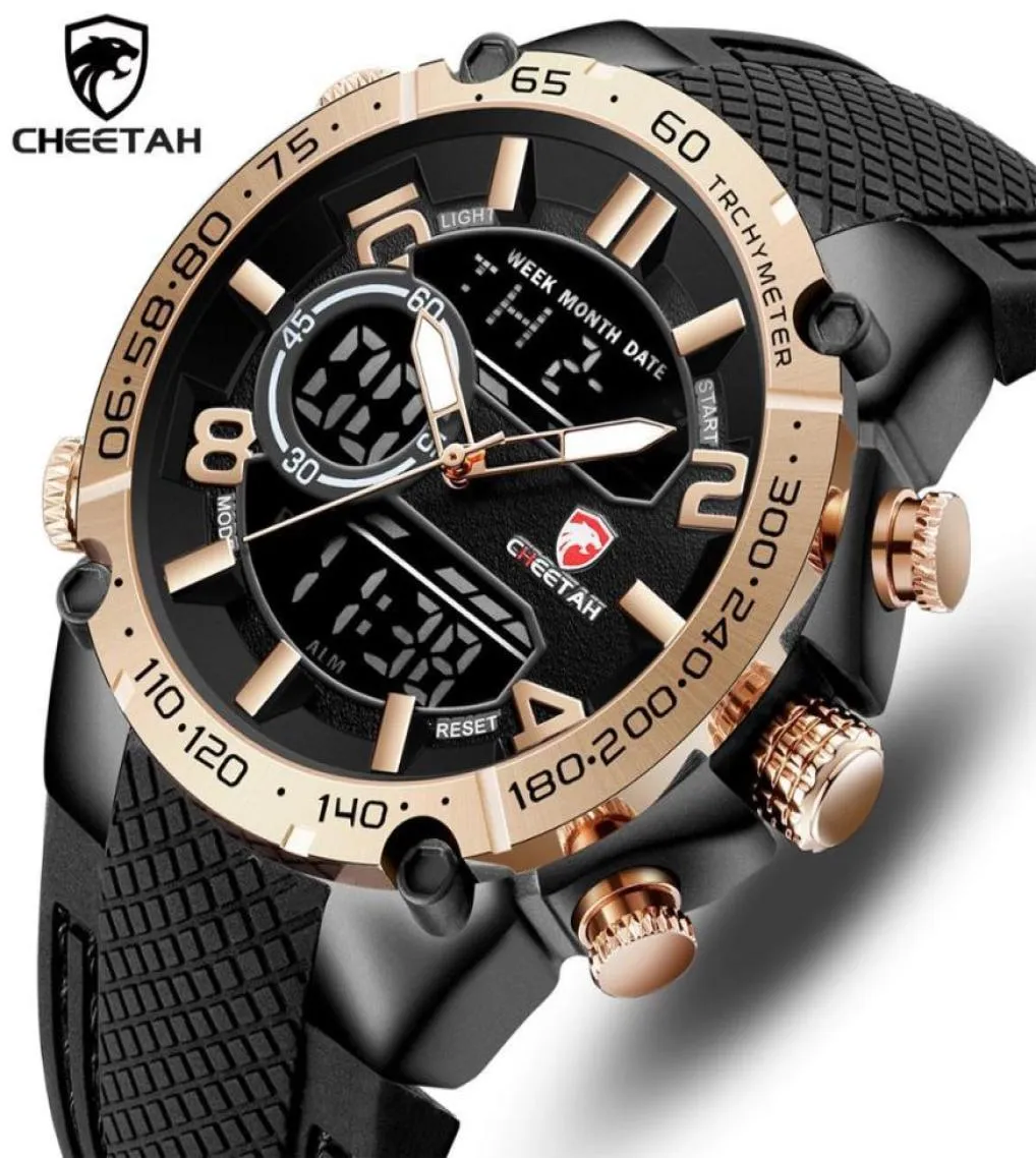 Top Luxury Brand Cheetah Men assiste a moda Sportswatch Wristwatch quartzo digital relógio analógico relógio à prova d'água Relogio masculino ly7323202